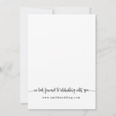 Bruiloftsontvangst uitnodiging in landelijke stijl (Achterkant)