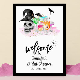 Bruiloftsontvangstbord voor Halloween-feest Poster