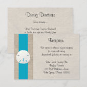 Bruiloftsontvangstkaart Strand Dollar Beach Malibu Informatiekaartje (Voorkant / Achterkant)