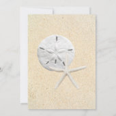 Bruiloftsontvangstkaart Strand Dollars Kaart (Achterkant)