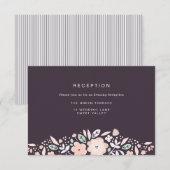 Bruiloftsontvangstkaart 'Wervelwind Bloemen' Kaart (Voorkant / Achterkant)