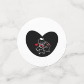 Bruiloftspaar Bruidsfeest Confetti (Kleine voorkant)