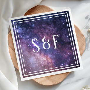Bruiloftspapier van het Outer Space Universe Galax Servet