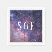 Bruiloftspapier van het Outer Space Universe Galax Servet (Voorkant)