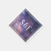 Bruiloftspapier van het Outer Space Universe Galax Servet (Hoek)