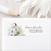 Bruiloftspartij met pompoen en groen in de herfst etiket (Insitu)