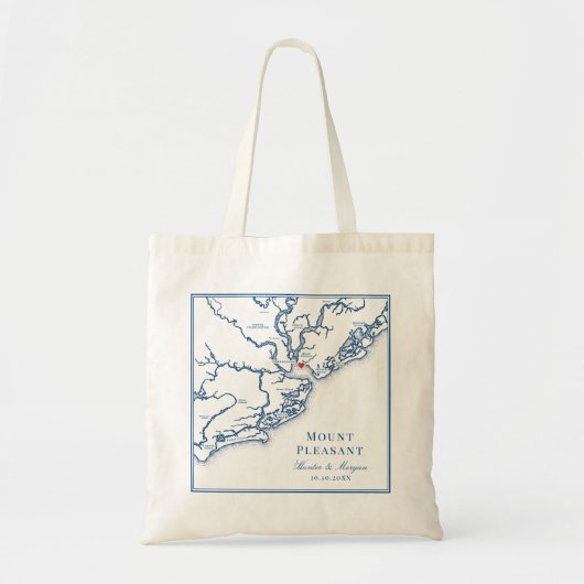 Bruiloftspaviljoen bij Patriots Point Mount Pleasa Tote Bag (Voorkant)