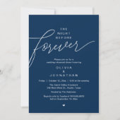 Bruiloftsprobediner, Modern Eerlijk Script Kaart (Voorkant)