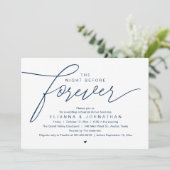 Bruiloftsprobediner, Modern Eerlijk Script Kaart (Staand voorkant)