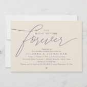 Bruiloftsprobediner, Modern Elegant Schrift Kaart (Voorkant)