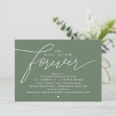 Bruiloftsprobediner, Modern Elegeant Schrift Kaart (Staand voorkant)