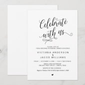 Bruiloftsproefdiners, Eenvoudige Klasse Zwarte, Kaart (Voorkant / Achterkant)