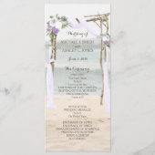 Bruiloftsprogramma Beach Arbor Lavender Programmakaart (Voorkant)