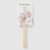 Bruiloftsprogramma Handventilator Rustic Romance Handwaaier (Achterkant)