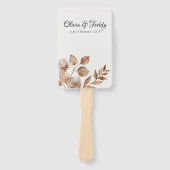 Bruiloftsprogramma Handventilator Rustic Romance Handwaaier (Voorkant)