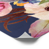 Bruiloftsprogramma met handgeschreven lettertype e poster (Hoek)