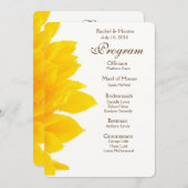 Bruiloftsprogramma met rustieke zonnebloem programmakaart (Voorkant / Achterkant)