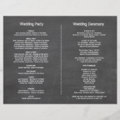 Bruiloftsprogramma met waterverf zonnebloemen op k flyer (Achterkant)