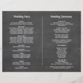 Bruiloftsprogramma met waterverf zonnebloemen op k flyer (Achterkant)