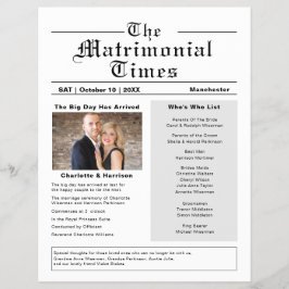 Bruiloftsprogramma Nieuwsblad Stijl Flyer