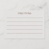 Bruiloftsrecept met neutrale strik informatiekaartje (Achterkant)