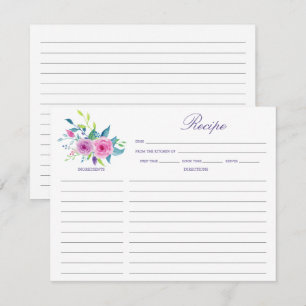 Bruiloftsrecept Notitiekaart met Ultra Violette Bl Notitiekaartje