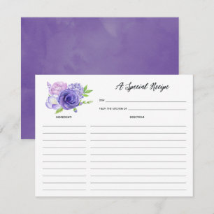 Bruiloftsrecept Notitiekaart met Ultra Violette Bl Notitiekaartje