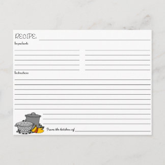 Bruiloftsrecept uitnodigingskaart briefkaart