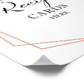 Bruiloftsrecepten Kaartjes Bord met Groene Geometr Poster (Hoek)