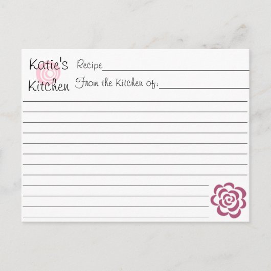 Bruiloftsreceptenkaarten Briefkaart (Voorkant)