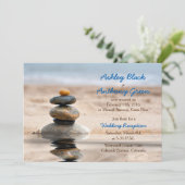Bruiloftsreceptie aan het Ocean Beach Kaart (Staand voorkant)