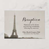 Bruiloftsreceptie bij de Eiffeltoren in het oude P Informatiekaartje (Voorkant)