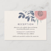 Bruiloftsreceptie 'Blush Poppies' Informatiekaartje (Voorkant)