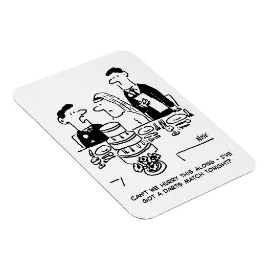 Bruiloftsreceptie Bruidegom heeft een Dartspel Magneet (Rechterzijde)