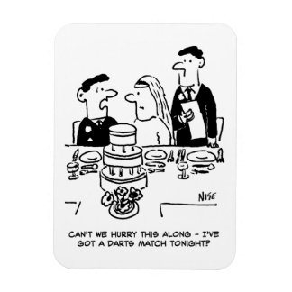 Bruiloftsreceptie Bruidegom heeft een Dartspel Magneet