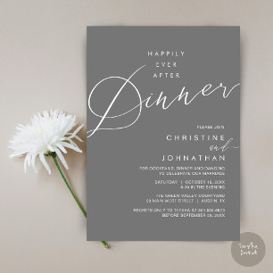 Bruiloftsreceptie diner 'Gelukkig vanavond na het  Kaart