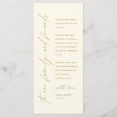Bruiloftsreceptie Diner Modern Bedankt Kaart (Voorkant)