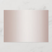 Bruiloftsreceptie | Elegante Moderne Parelroze Informatiekaartje (Achterkant)