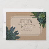 Bruiloftsreceptie geïnspireerd door sappige karton kaart (Voorkant)