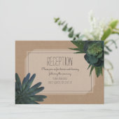 Bruiloftsreceptie geïnspireerd door sappige karton kaart (Staand voorkant)