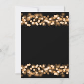 Bruiloftsreceptie Goud Hollywood Glamour Kaart (Achterkant)