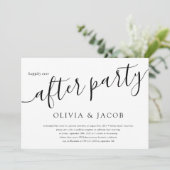 Bruiloftsreceptie Happily Ever After Party Kaart (Staand voorkant)