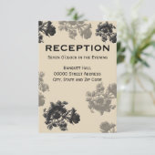 Bruiloftsreceptie Masala Flora Kaart (Staand voorkant)