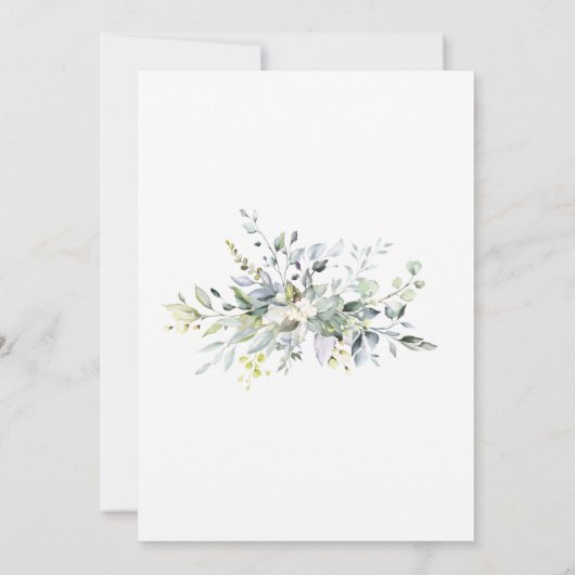 Bruiloftsreceptie met groen kaart (Achterkant)