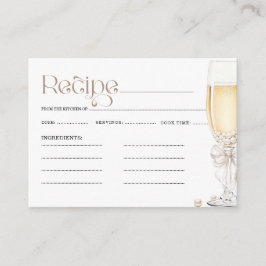 Bruiloftsreceptie met Parels en Prosecco Thema Informatiekaartje
