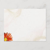 Bruiloftsreceptie met wilde bloemen informatiekaartje (Achterkant)