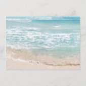 Bruiloftsreceptie | Modern Monogram Strand Informatiekaartje (Achterkant)