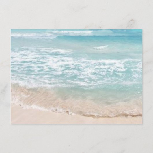 Bruiloftsreceptie | Modern Monogram Strand Informatiekaartje (Achterkant)