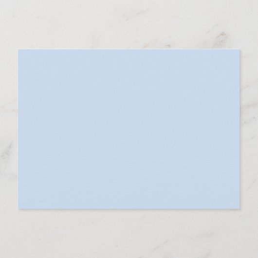 Bruiloftsreceptie | Monogram Blauw Gingham Informatiekaartje (Achterkant)