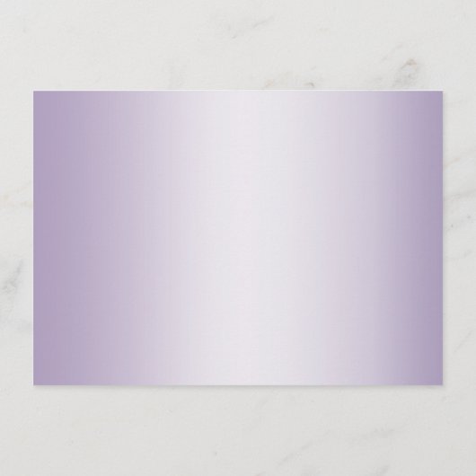 Bruiloftsreceptie | Monogram met Lilac glinsterend Informatiekaartje (Achterkant)